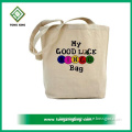 2017 China manufacture environmental protection canvas bag with leather trim canvas shopping bag